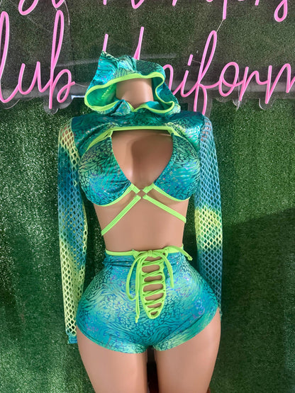 Bottle girl outfit festival outfit Jouvert outfit