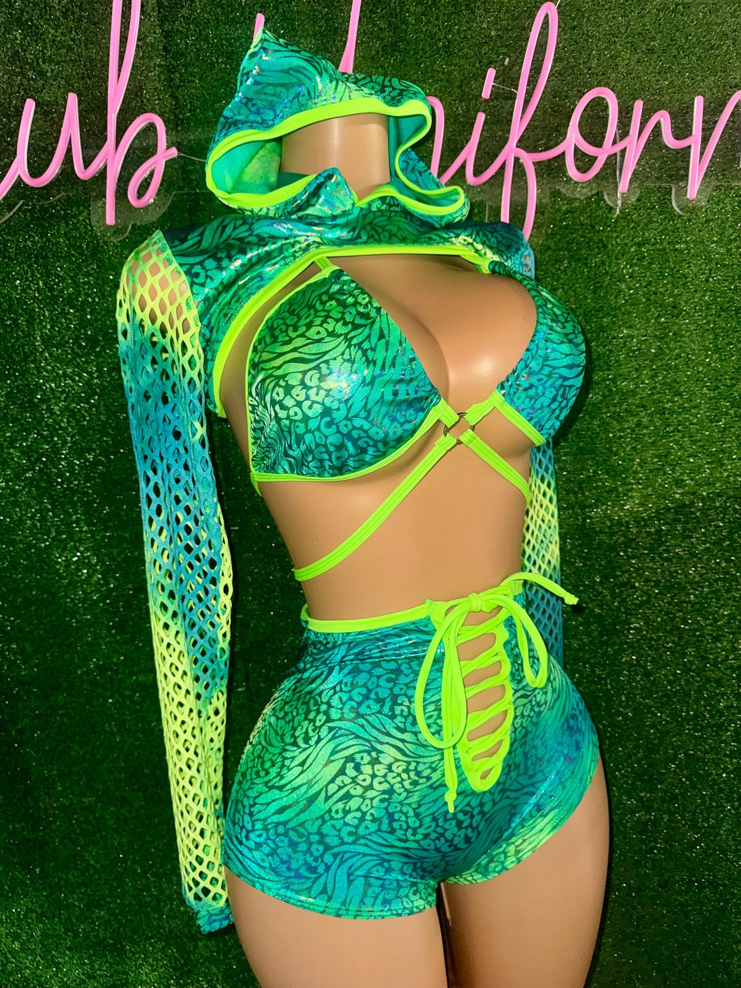 Bottle girl outfit festival outfit Jouvert outfit
