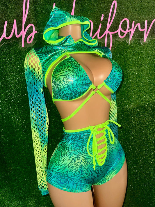 Bottle girl outfit festival outfit Jouvert outfit