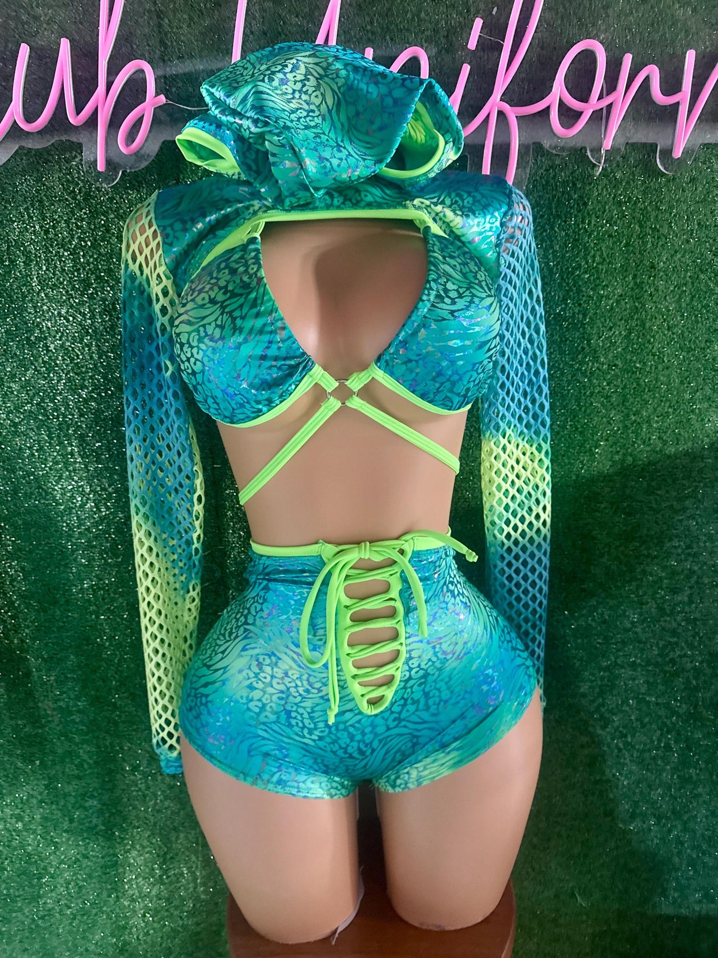 Bottle girl outfit festival outfit Jouvert outfit