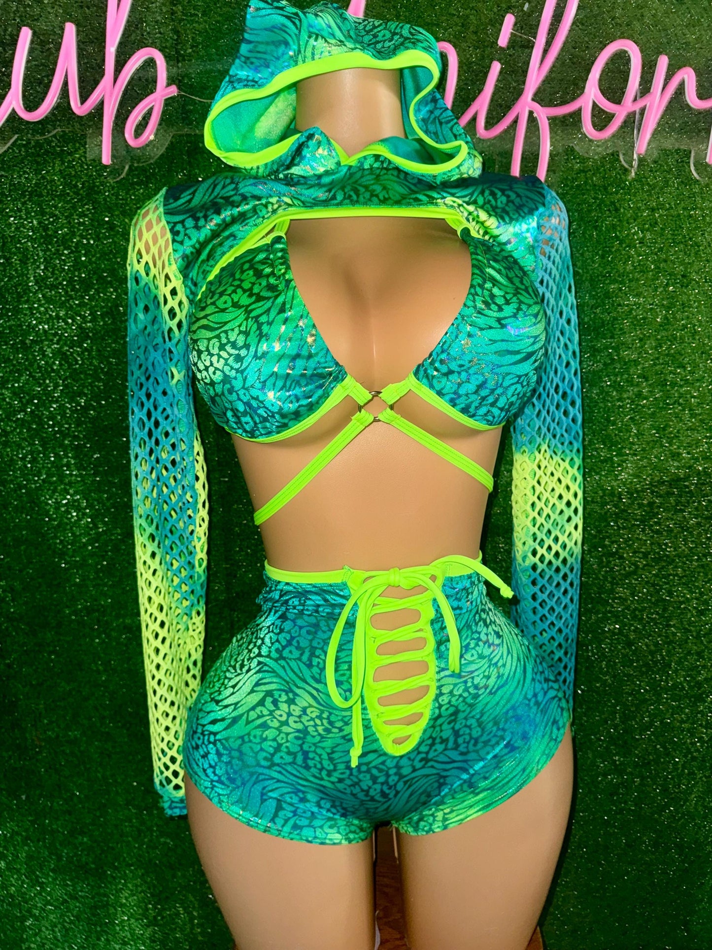 Bottle girl outfit festival outfit Jouvert outfit