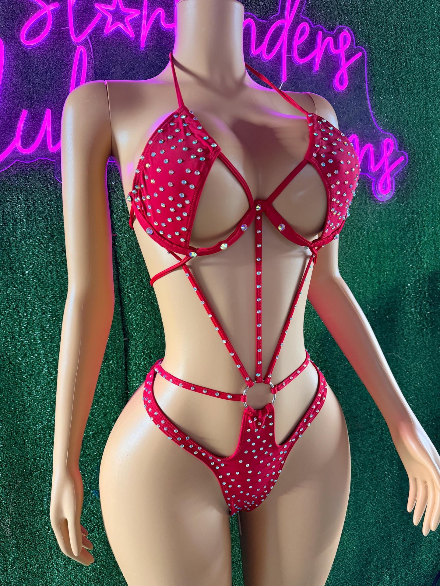 Sexy stripper outfit, rhinestone, exotic dancer
