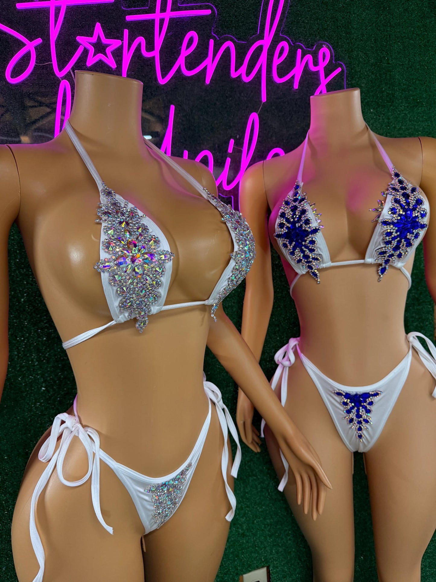 Stripper outfit, exotic, dancewear rhinestone bikini